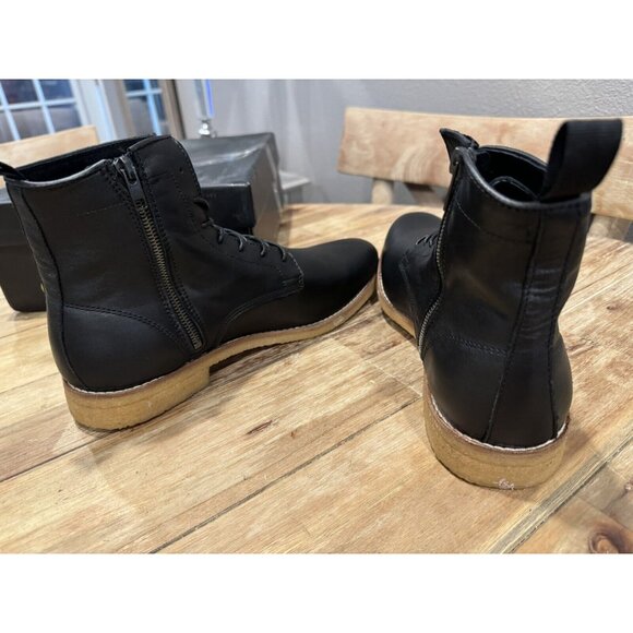 SUPPLY LAB Men's Black Jonah Lace-Up Leather Ankle Boot Sz 10 D NEW IN BOX - Picture 4 of 15